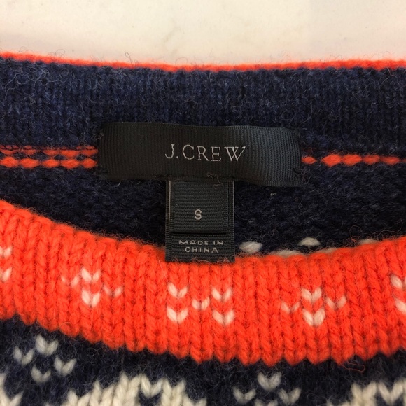J. Crew Festive Fair Isle 100% Wool Sweater - Picture 6 of 7
